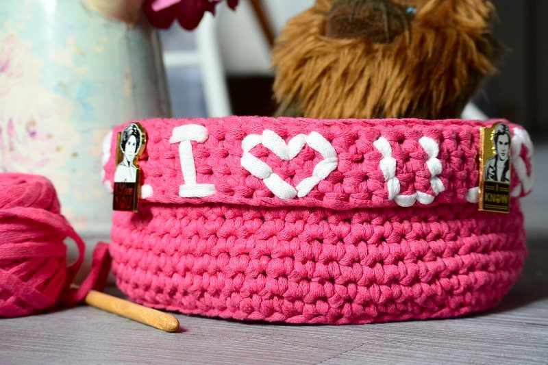 Corbeille Saint-Valentin crochet Star Wars addict